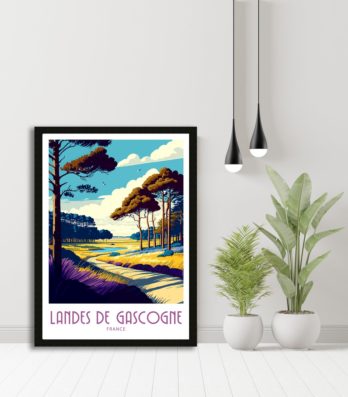 Landes De Gascogne Park Travel Print Landes De Gascogne Park France Poster Home Dcor Landes De Gascogne Park France Art Wall Hanging Gift - Image 5