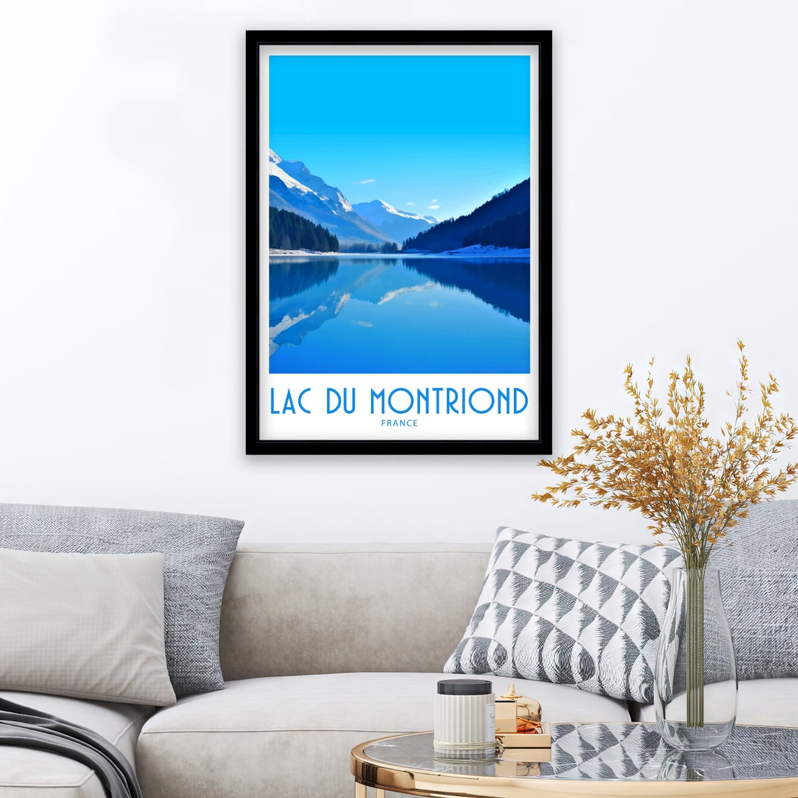 Lac Du Montriond Travel Print Wall Art Lac Du Montriond Wall Hanging Home Dcor Lac Du Montriond Gift Lover France Art Lover Gift France - Image 3