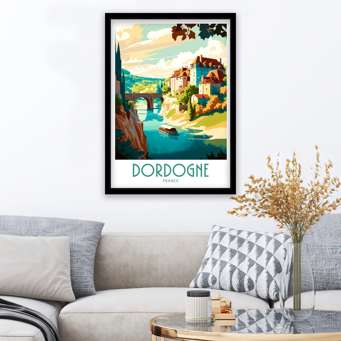 Dordogne France Travel Poster, Home Decor Print - Image 4