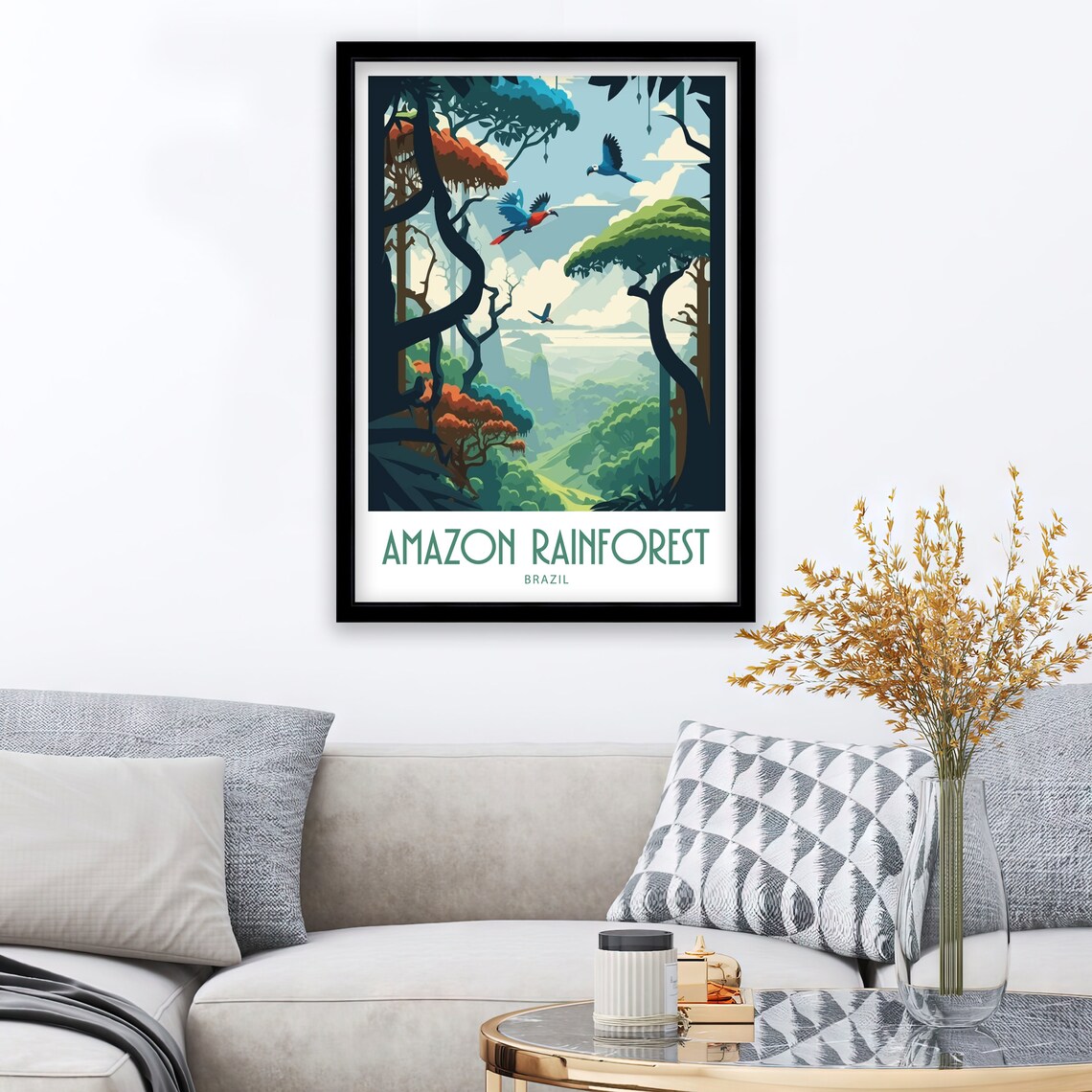 Amazon Rainforest Travel Poster, Brazil Tropical Rainforest - Image 2