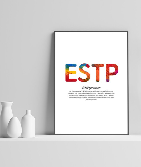 Estp 16 Personality Types Quote Print Minimalist Colourful Wall Art Inspirational Unframed Poster Modern Home Decor Gift