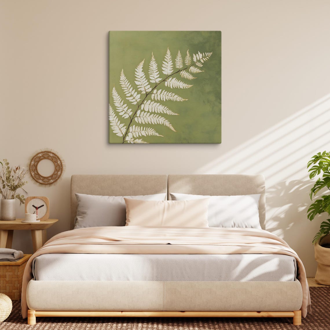 Lace Fern Print Lace Fern Painting Print Plant Wall Art Green Wall Art Microlepia Strigosa Plant Wall Art - Image 4