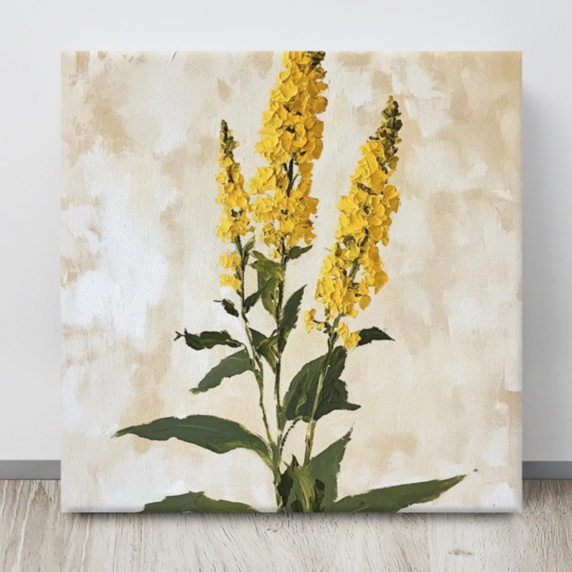 Golden Rod Print Plant Painting Print Wall Art Golden Rod Plant Art Solidago Plant Painting Print Nature Wall Art - Image 4
