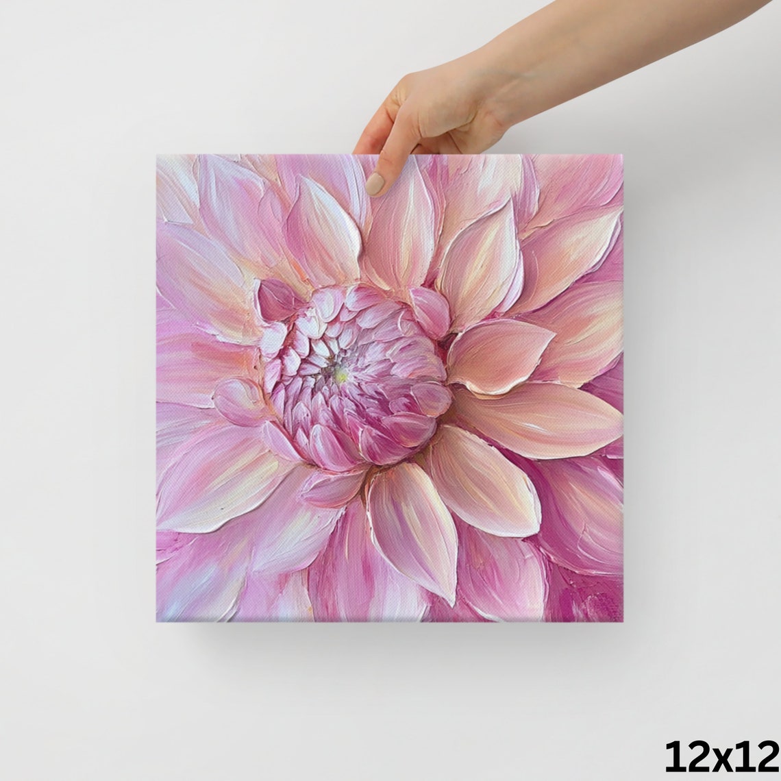 Pink Dahlia Print Large Painting Print Flower Wall Art Nature Art Dahlia Art Dahlia Painting Print Pink Wall Art - Image 4