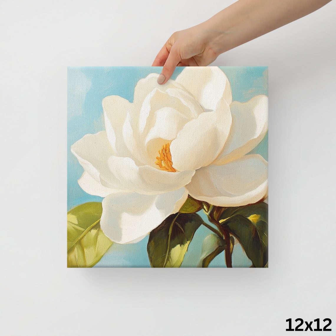 Gardenia Flower Print Flower Painting Print Wall Art Gardenia Art Gardenia Lover Gifts White Flower Wall Art - Image 2