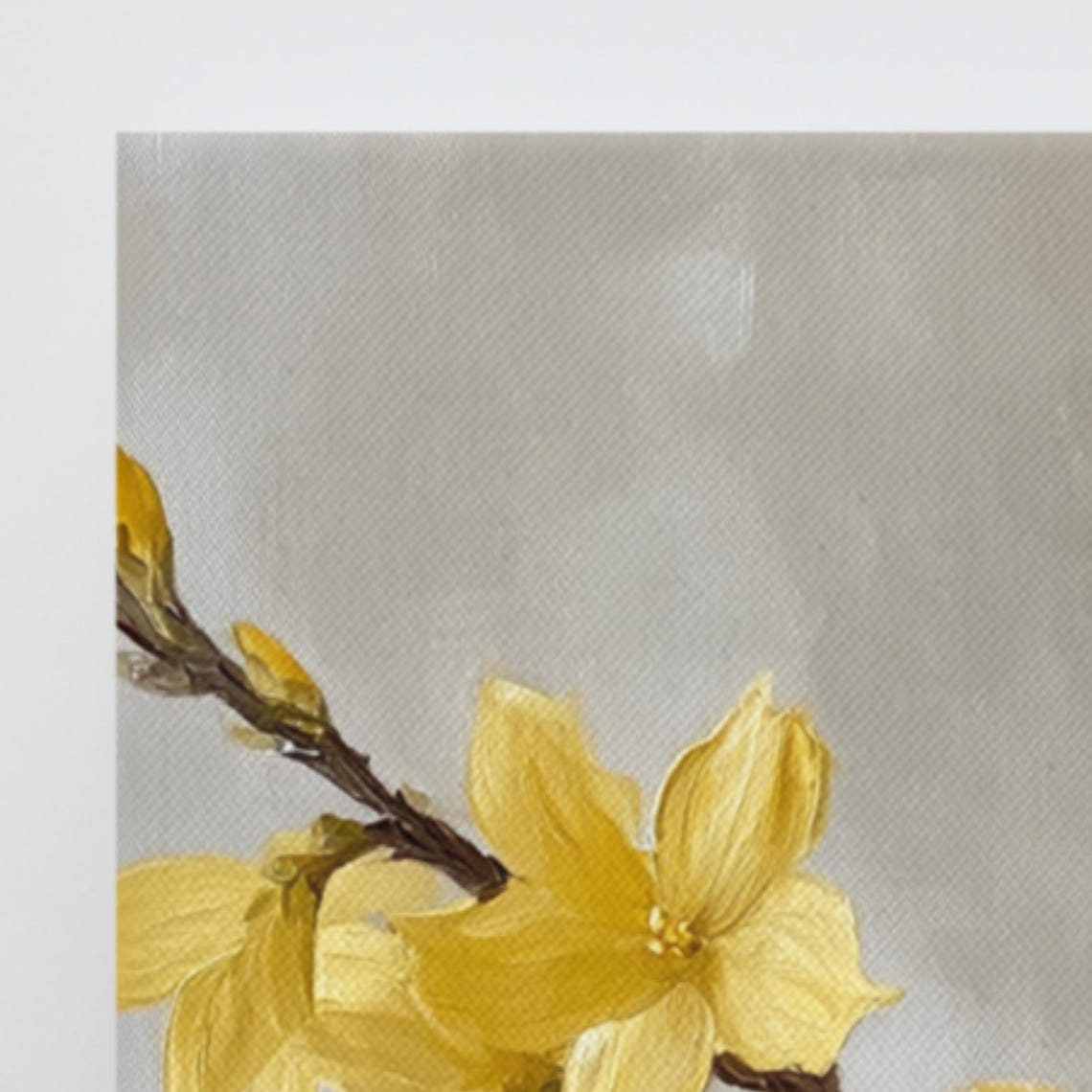 Forsythia Flower Art Wall Art Forsythia Painting Print Flower Wall Art Yellow Flower Art Forsythia Plant Art - Image 3