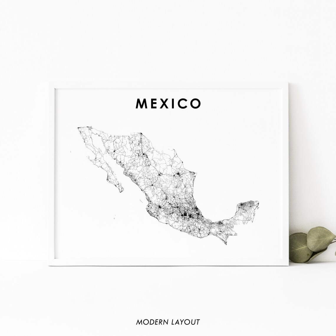 Mexico Map Print, Nursery Room Wall Decor