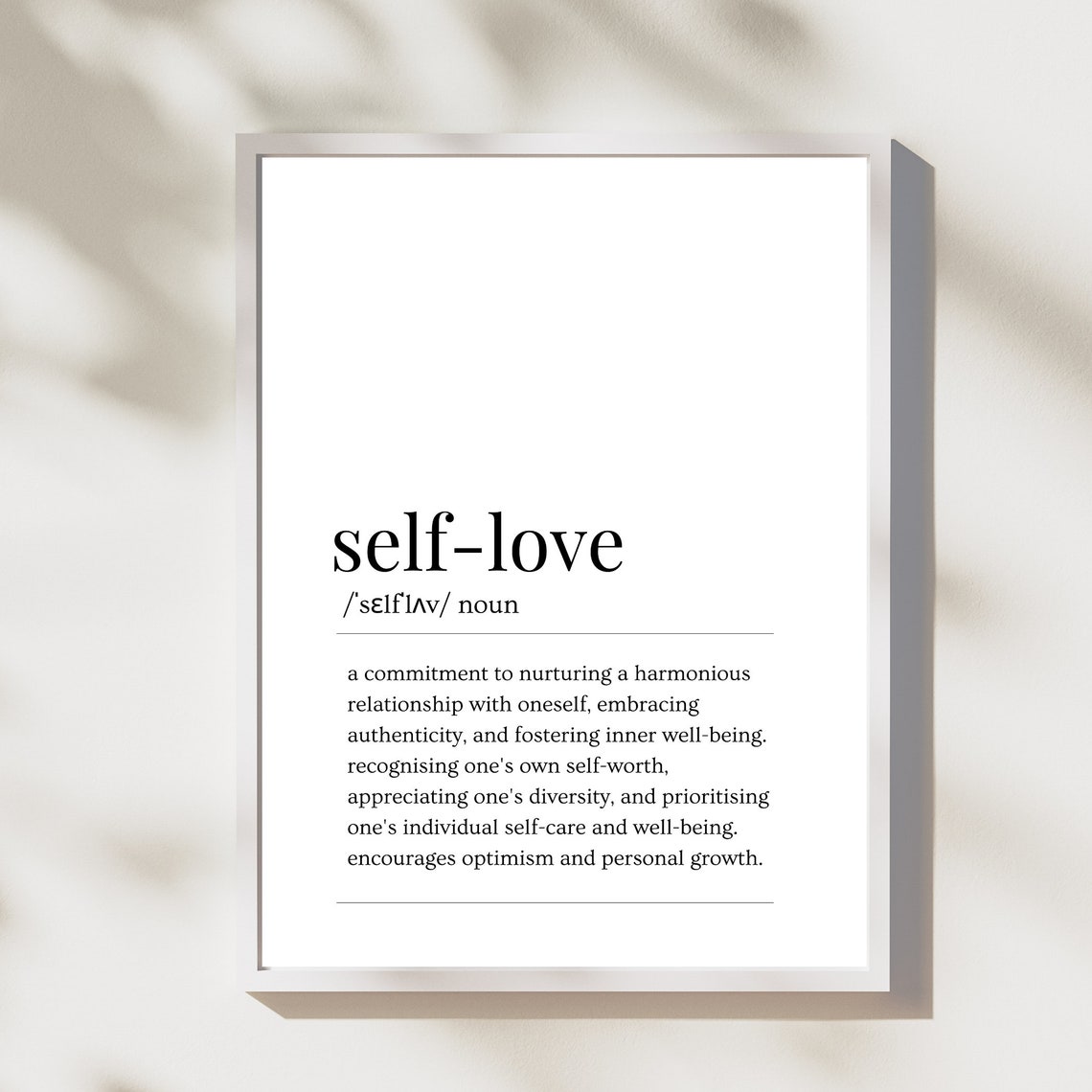 Self Love Dictionary Definition Affirmation Mental Health Poster - Image 8