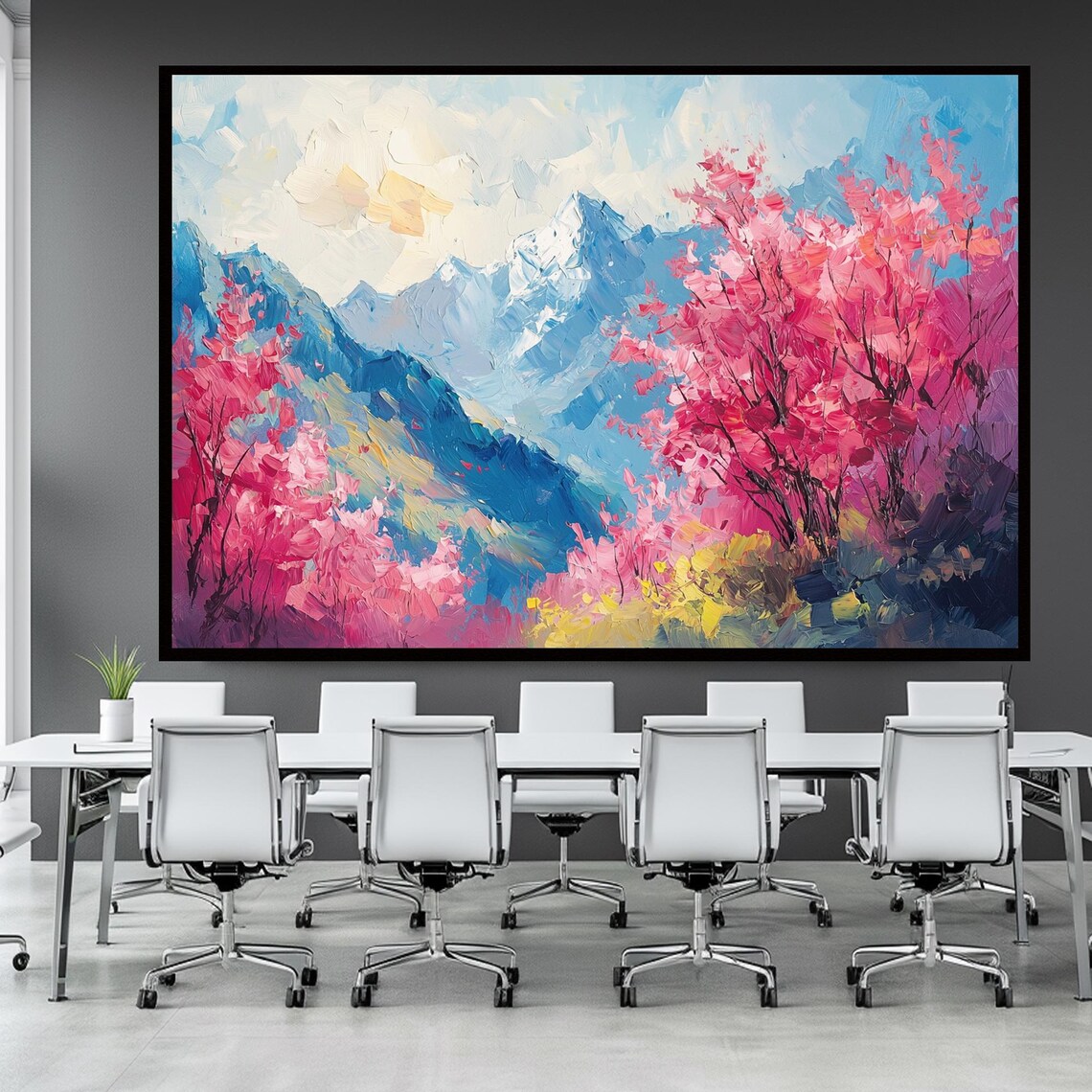 Landscape Art Mountain Wall Art Landscape Print Fall Artwork Wall Art Tree Decor Green Prints Mountain Prints Mountain Print - Image 3