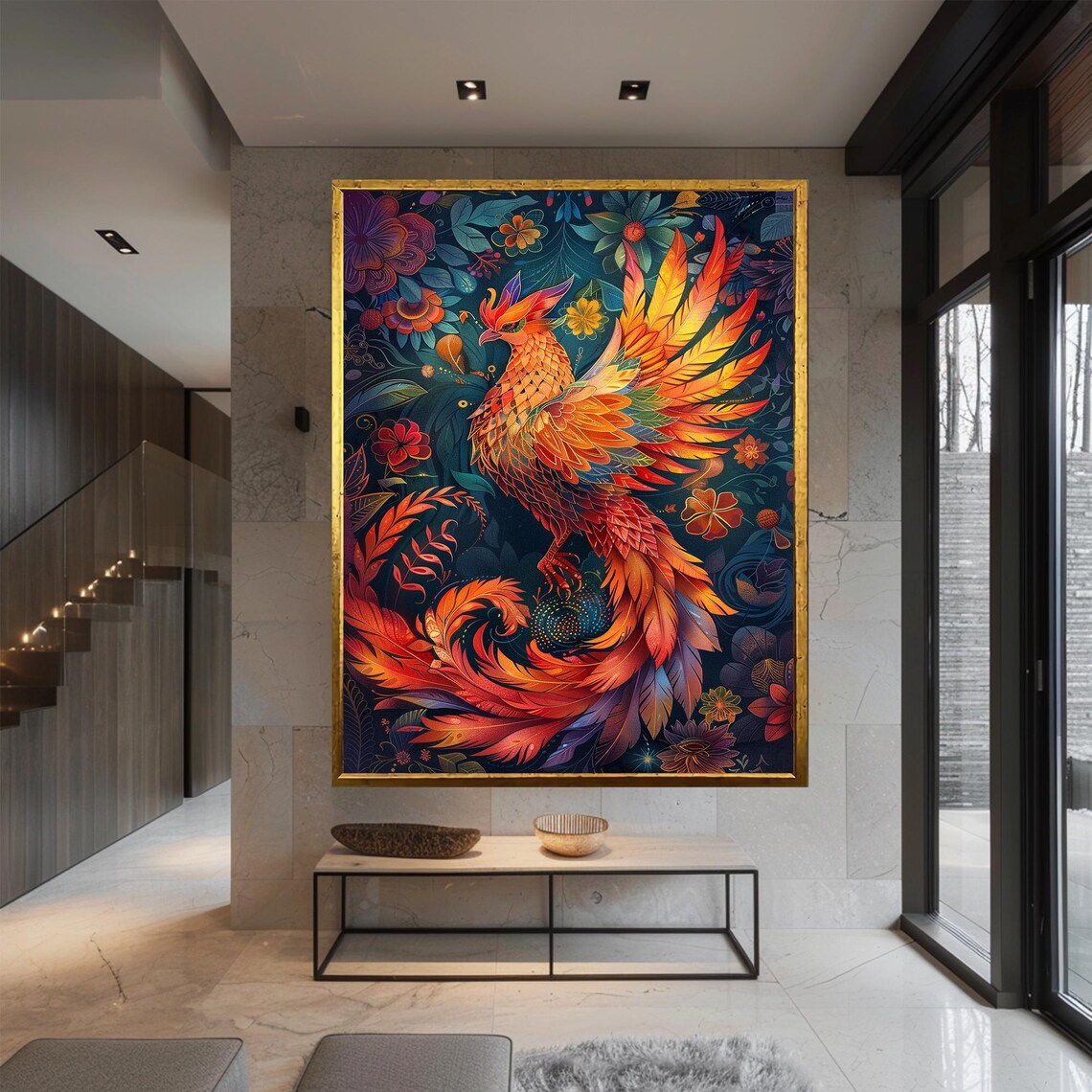 Phoenix Art Print, Rising Phoenix Bird Decor - Image 2