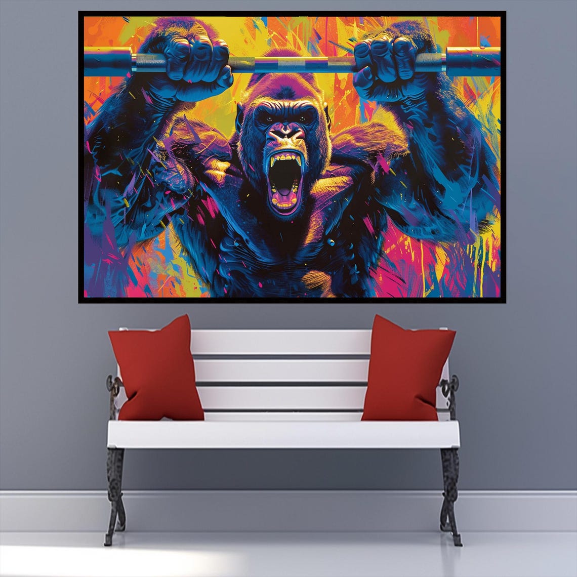 Gorilla Art Gym Storage Decor Gym Wall Art Sports Prints Sports Posters Exercise Gifts Sports Gifts Gym Gifts Gym Wallpaper - Image 2