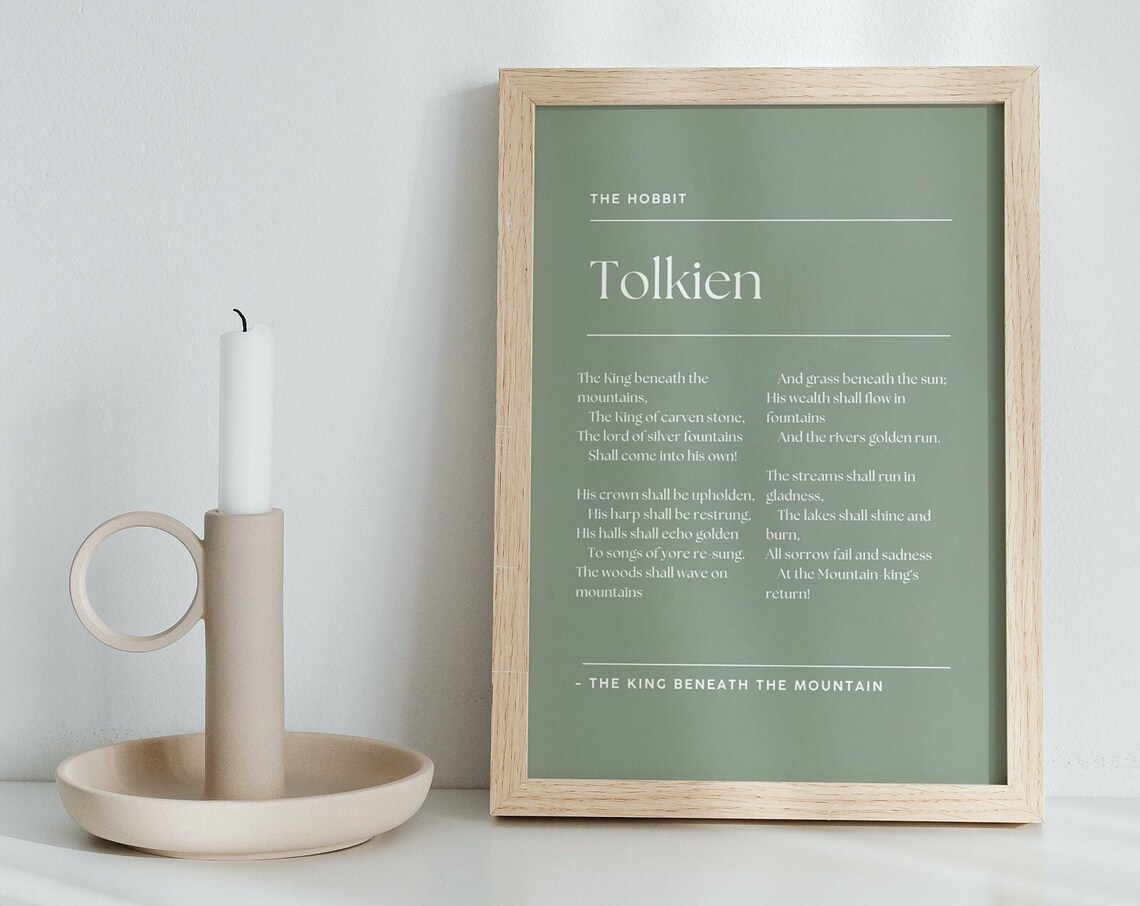 Tolkien The Hobbit Quote, Typography Art Print