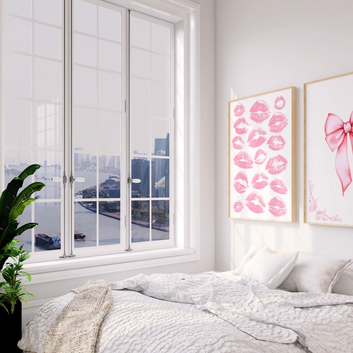 Kiss Lips Pink Lips Fashion Wall Art Poster - Image 2