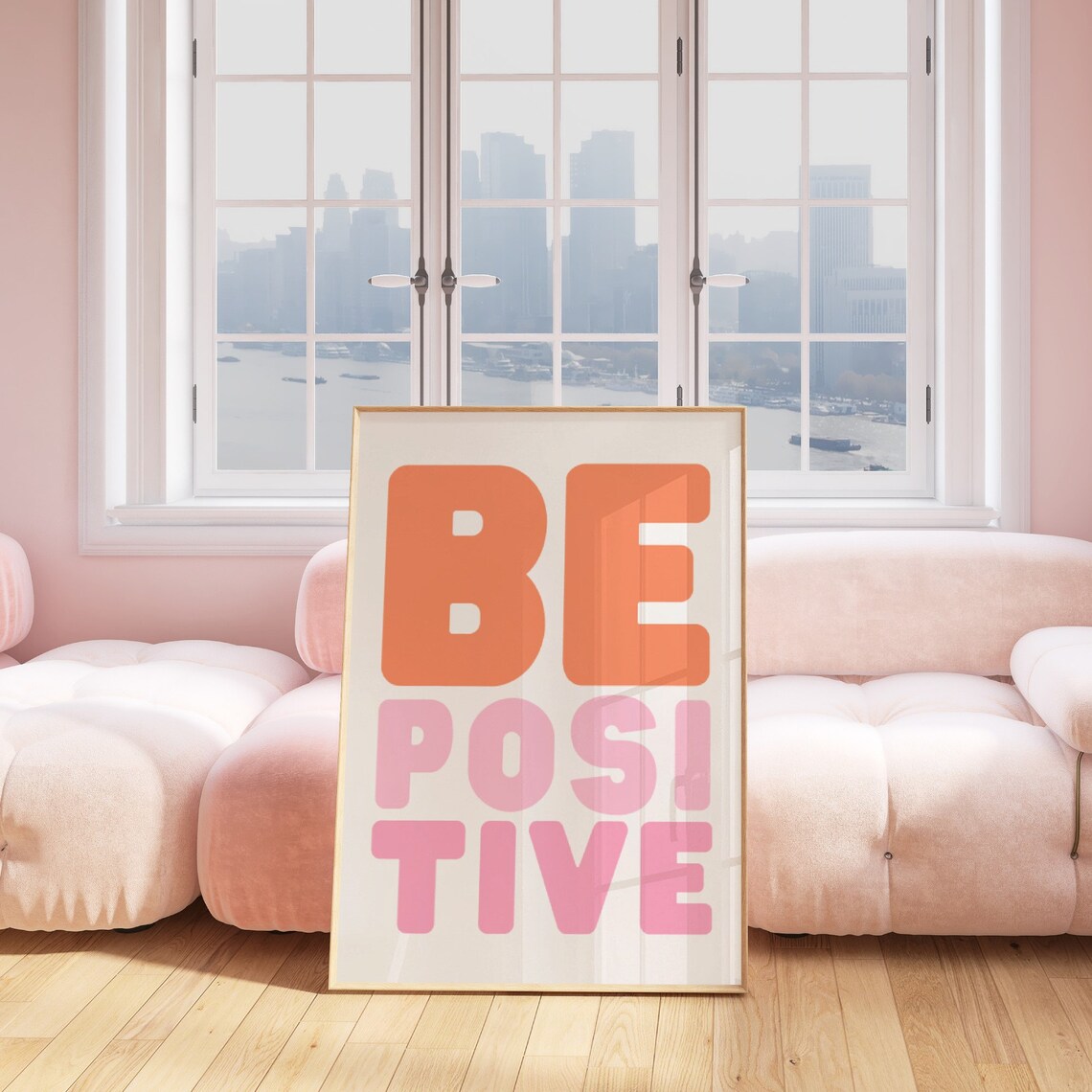 Be Positive Quote Illustration Motivational Art Print - Image 3