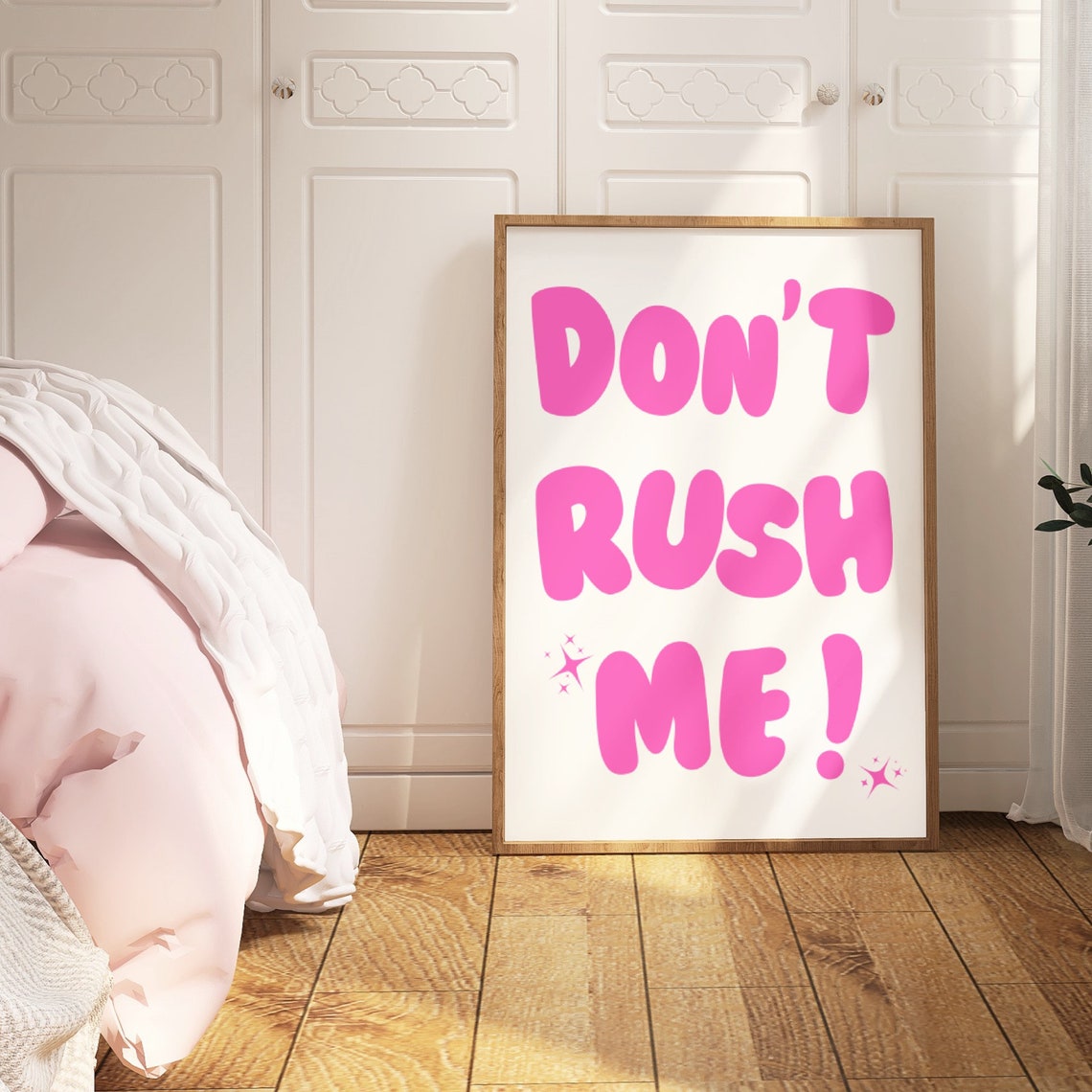Dont Rush Me Print Girl Dorm Decor Trendy Wall Art Bedroom Decor Funny Wall Decor Makeup Quotes Gift For Her Better Late Than Ugly - Image 2