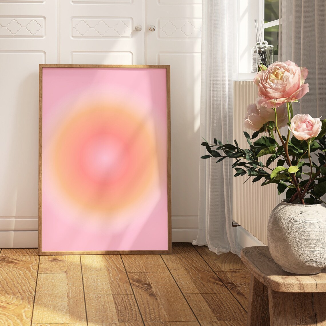 Aura Poster, Pink Peach Aesthetic Wall Art Print - Image 2