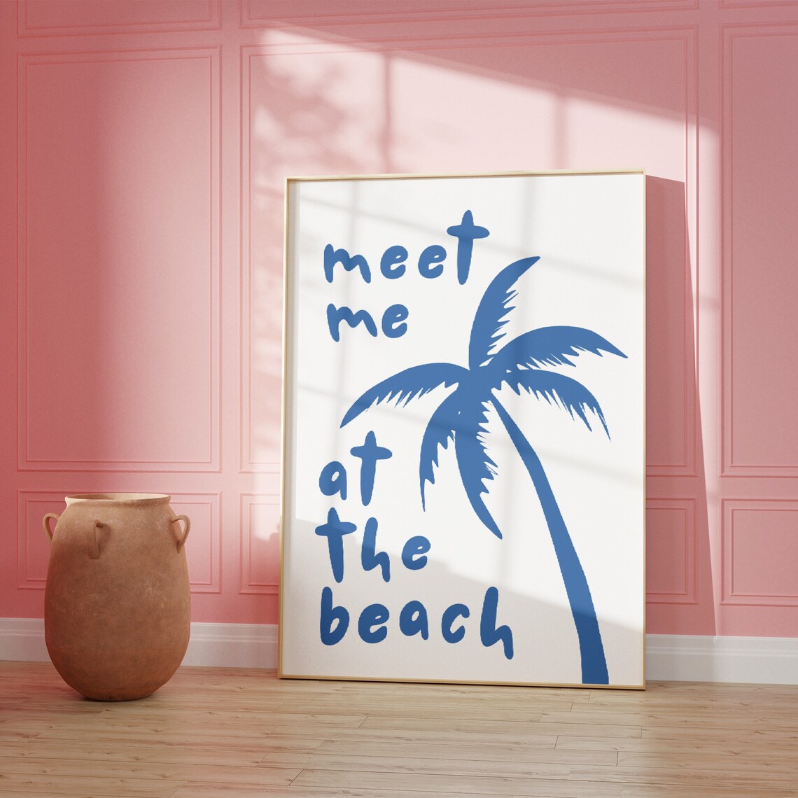 Meet Me At The Beach Typography Art Print - Image 2