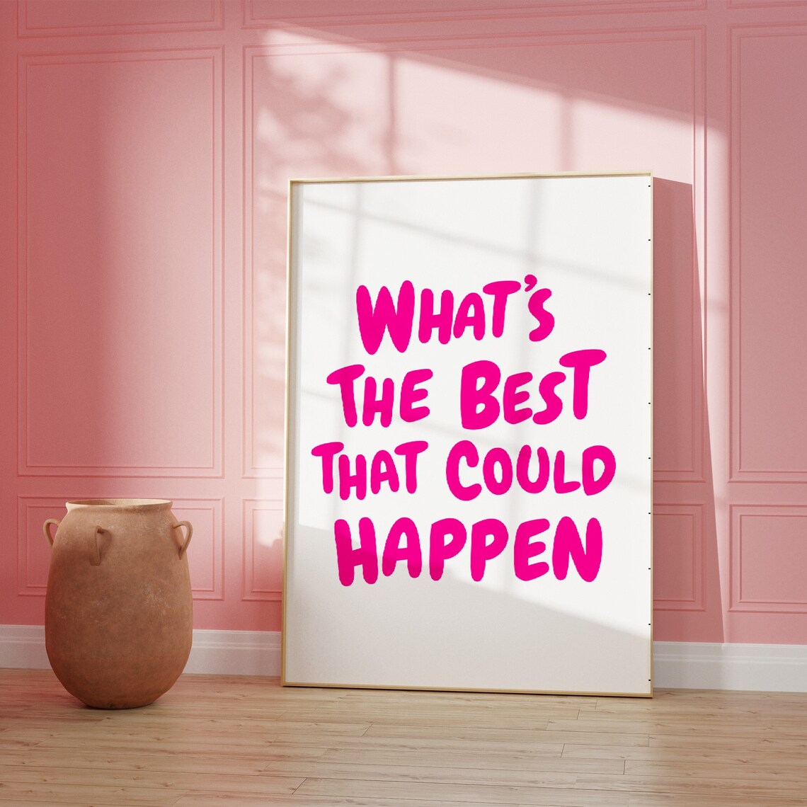 Pink Aesthetic Affirmations Quote Art Print - Image 3