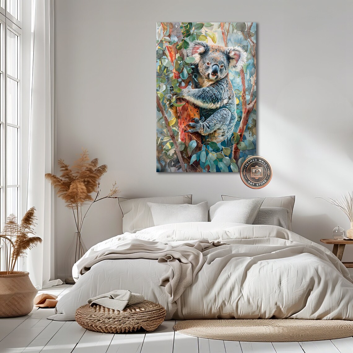 Koala in Natural Habitat, Australian Animal Art Print - Image 3