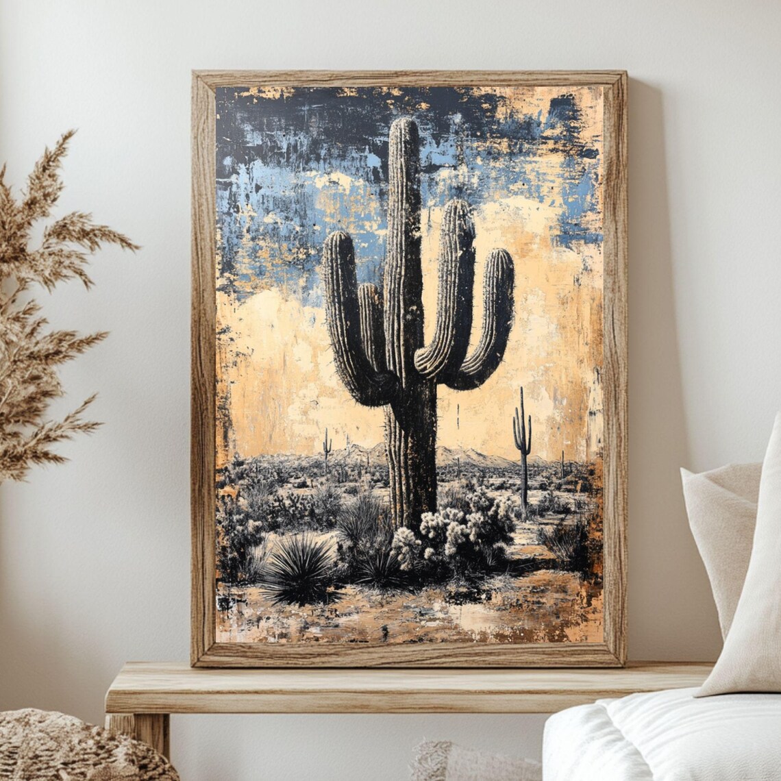 Cactus Desert - Southwestern Landscape Art Print