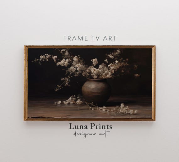 Moody Spring Floral Vintage Art Print