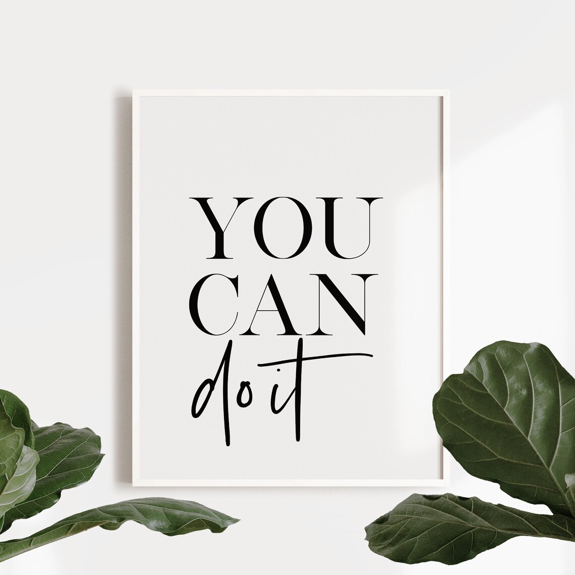You Can Do It Bold Black Motivational Typography Quote Poster - Image 3