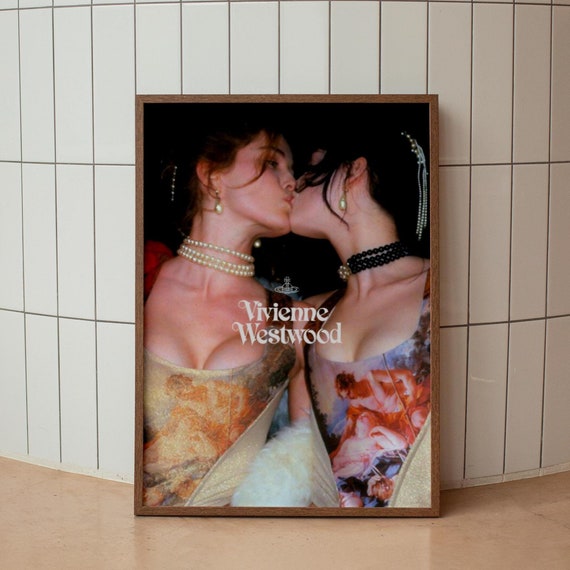 Vivienne Westwood Poster Fashion Print Aesthethic Wall Art Feminist Print Designer Wall Art Women Kiss Poster Girly Wall Art Luxury Prints