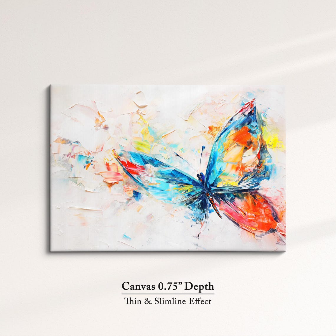 Colorful Butterfly Abstract Oil Painting Framed Print Framed Portrait Wall Art Poster Home Decor Interior Butterfly Lover Gift - Image 4
