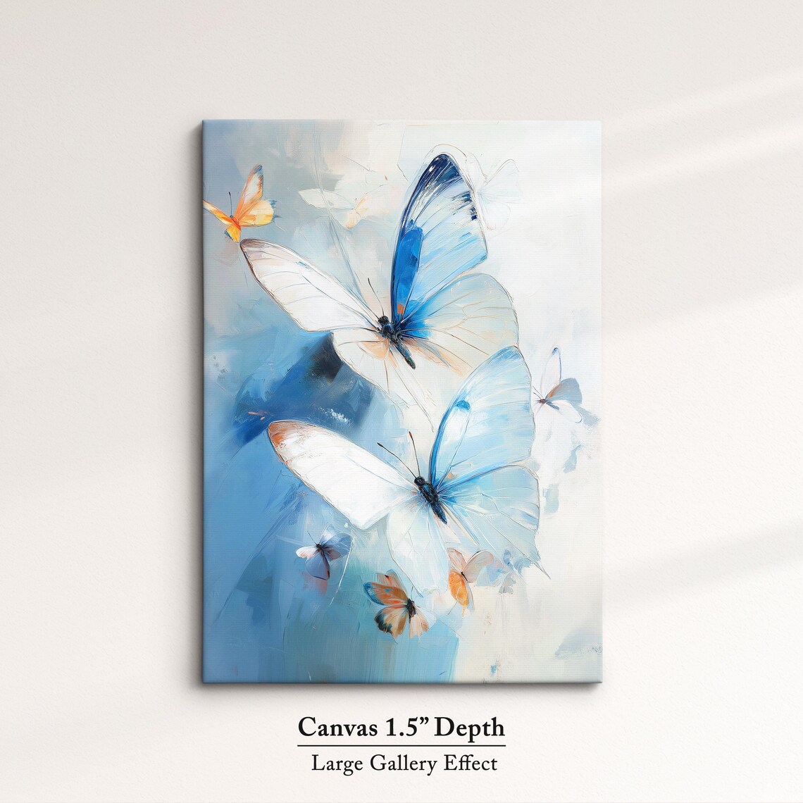 Colorful Butterfly Abstract Oil Painting, Wall Art Print - Image 3