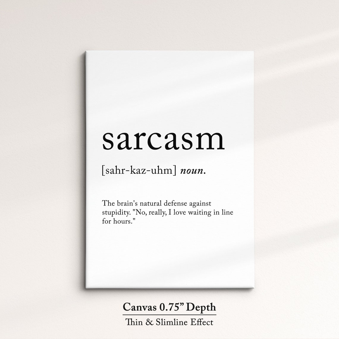 Sarcasm Funny Dictionary Definition Quote Minimalist Typography Poster - Image 3