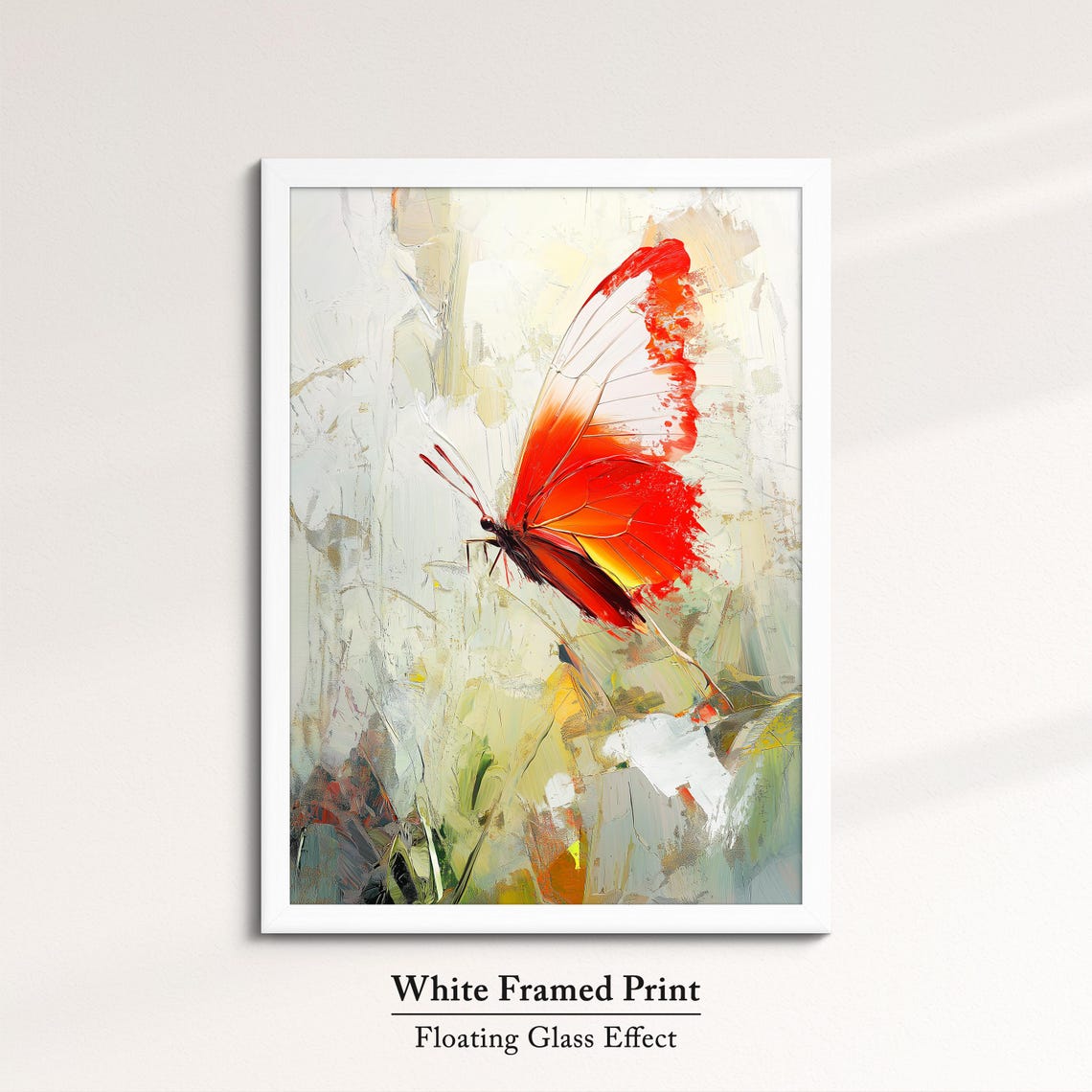 Colorful Butterfly Abstract Oil Painting Framed Print Framed Portrait Wall Art Poster Home Decor Interior Butterfly Lover Gift - Image 7