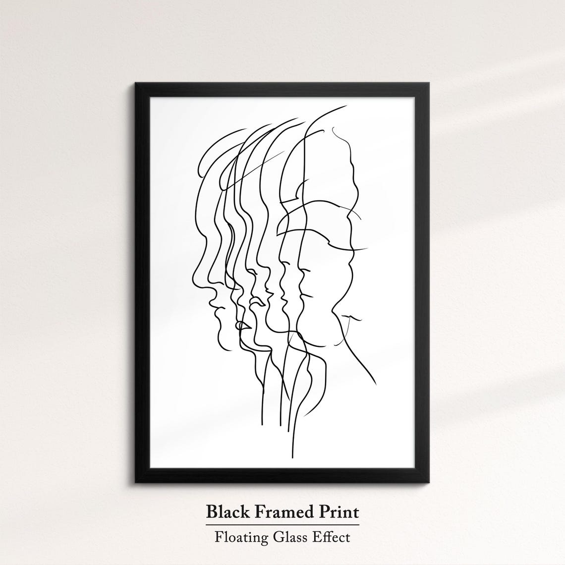 Minimalist One Line Face Drawing Abstract Female Profiles Wall Art - Image 8