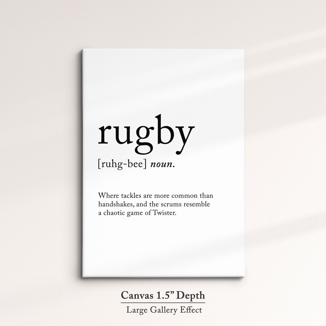 Rugby Definition Dictionary Funny Sports Quote Minimalist Framed Print Framed Wall Art Poster Home Decor Interior Rugby Gift - Image 3