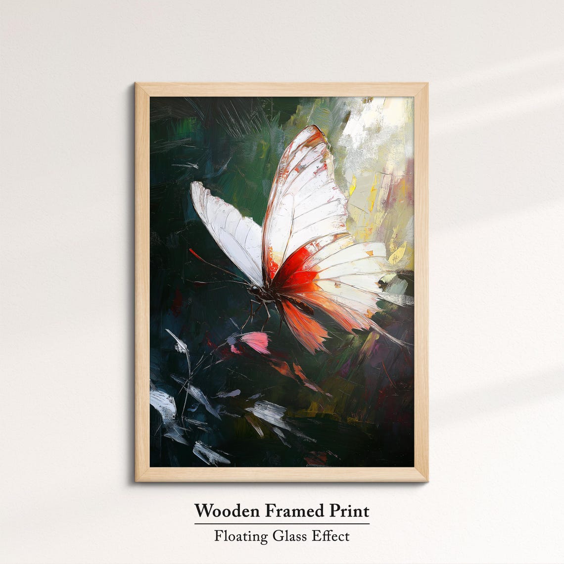 Colorful Butterfly Abstract Oil Painting Framed Print Framed Portrait Wall Art Poster Home Decor Interior Butterfly Lover Gift - Image 6