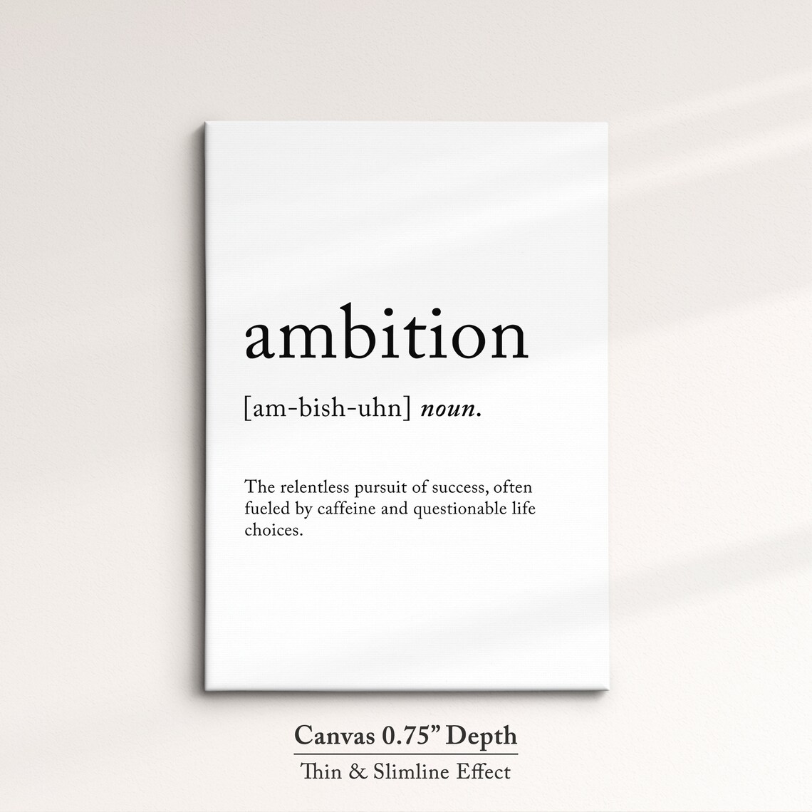 Ambition Funny Definition Dictionary Quote Minimalist Framed Print Framed Wall Art Poster Home Decor Interior Inspirational Gifts - Image 4