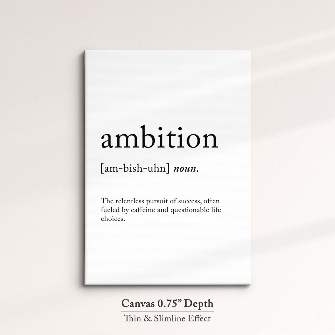 Ambition Funny Dictionary Definition Quote Minimalist Wall Art Poster - Image 4