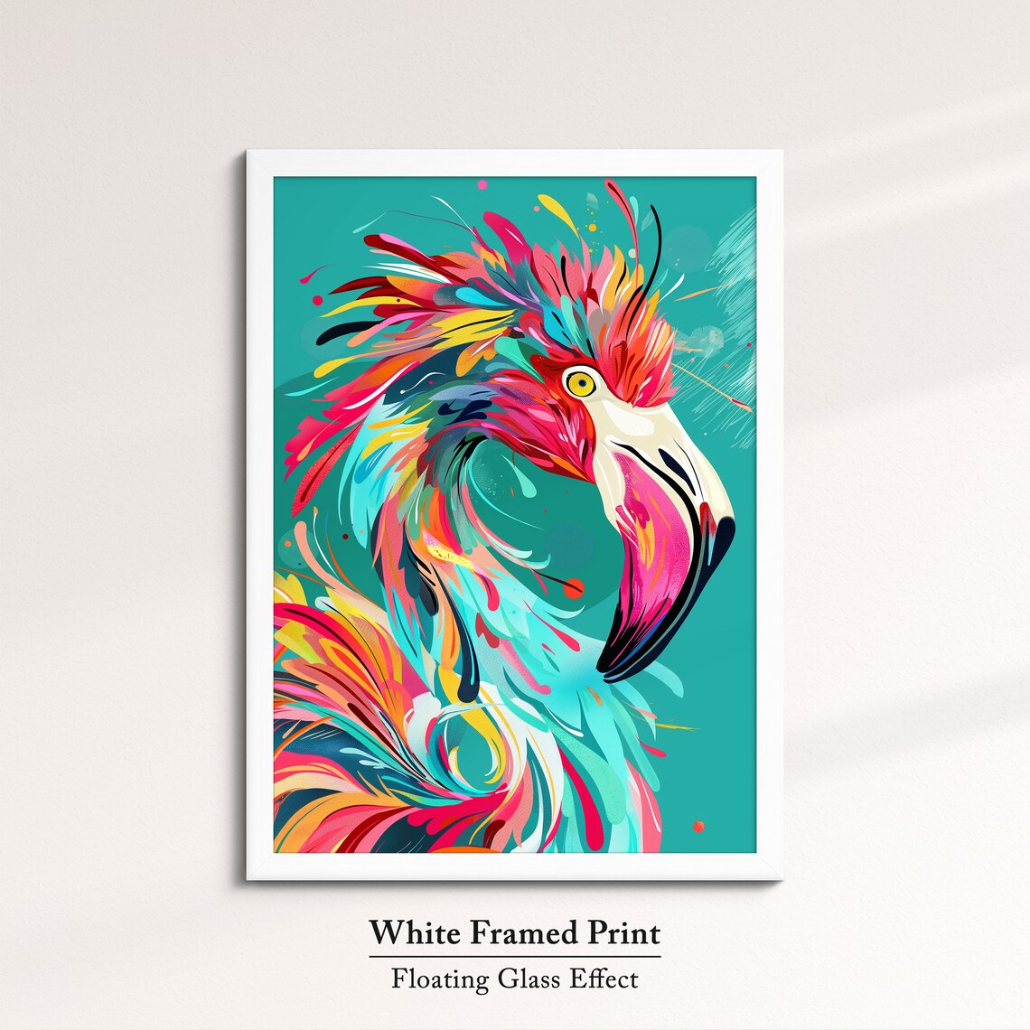 Colorful Flamingo Art, Vibrant Wildlife Wall Decor - Image 7