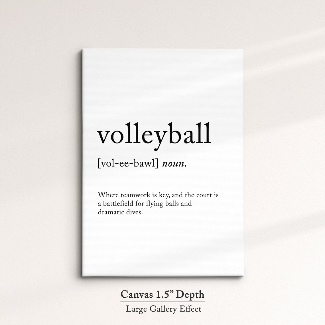 Volleyball Definition Dictionary Funny Sports Quote Minimalist Framed Print Framed Wall Art Poster Home Decor Interior Volleyball - Image 3