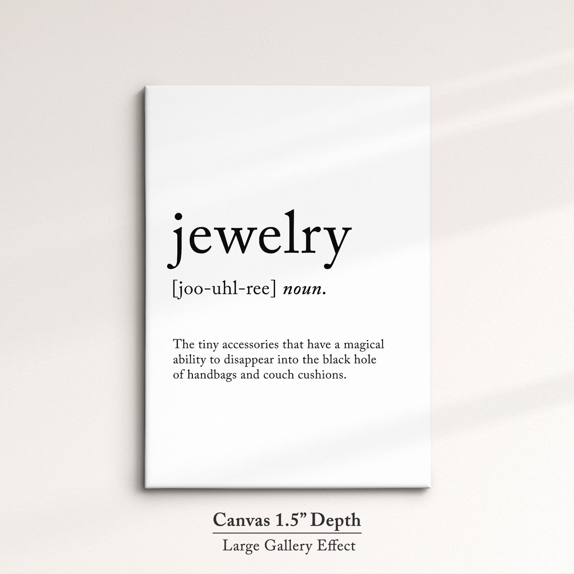 Jewelry Definition Dictionary Funny Quote Framed Print Framed Wall Art Poster Home Decor Interior Fashion Beauty Gifts For Her - Image 3