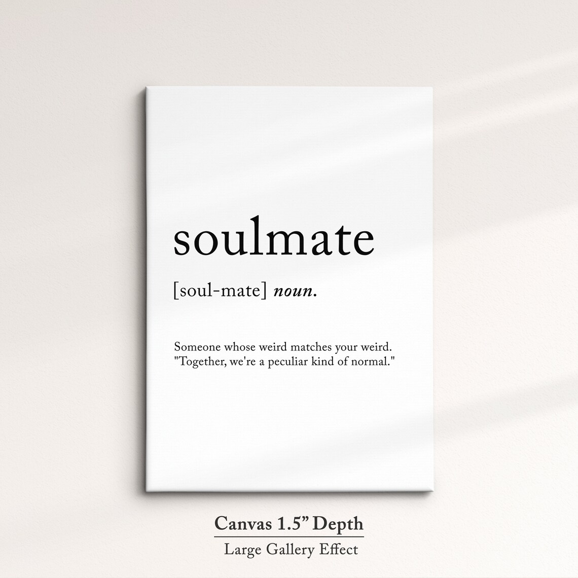 Soulmate Minimalist Definition Quote Word Art Framed Print Framed Female Wall Art Lady Poster Feminine Home Decor Gifts For Her - Image 2