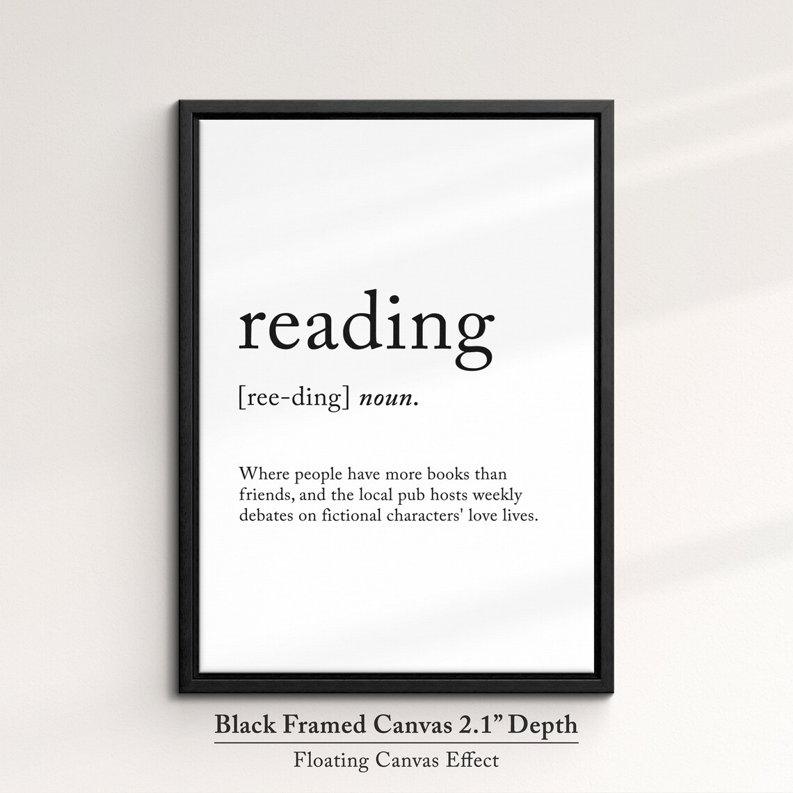 Reading England Uk Definition Dictionary Funny Quote Minimalist Framed Print Framed Wall Art Poster Home Decor Interior Gifts - Image 2