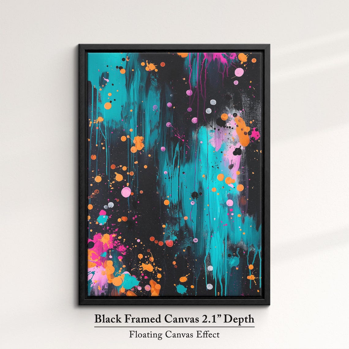 Colorful Abstract Heart Art Modern Love Inspired Wall Decor Bold Dripping Paint Design Vibrant Home Or Office Artwork - Image 2
