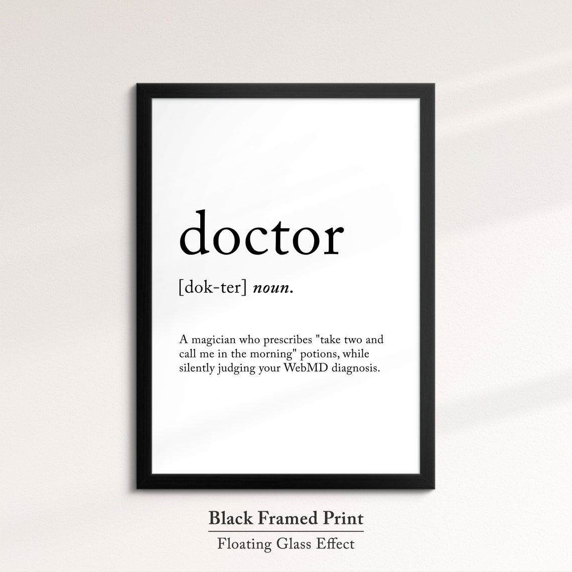 Doctor Funny Dictionary Definition Quote Minimalist Poster Gift - Image 8