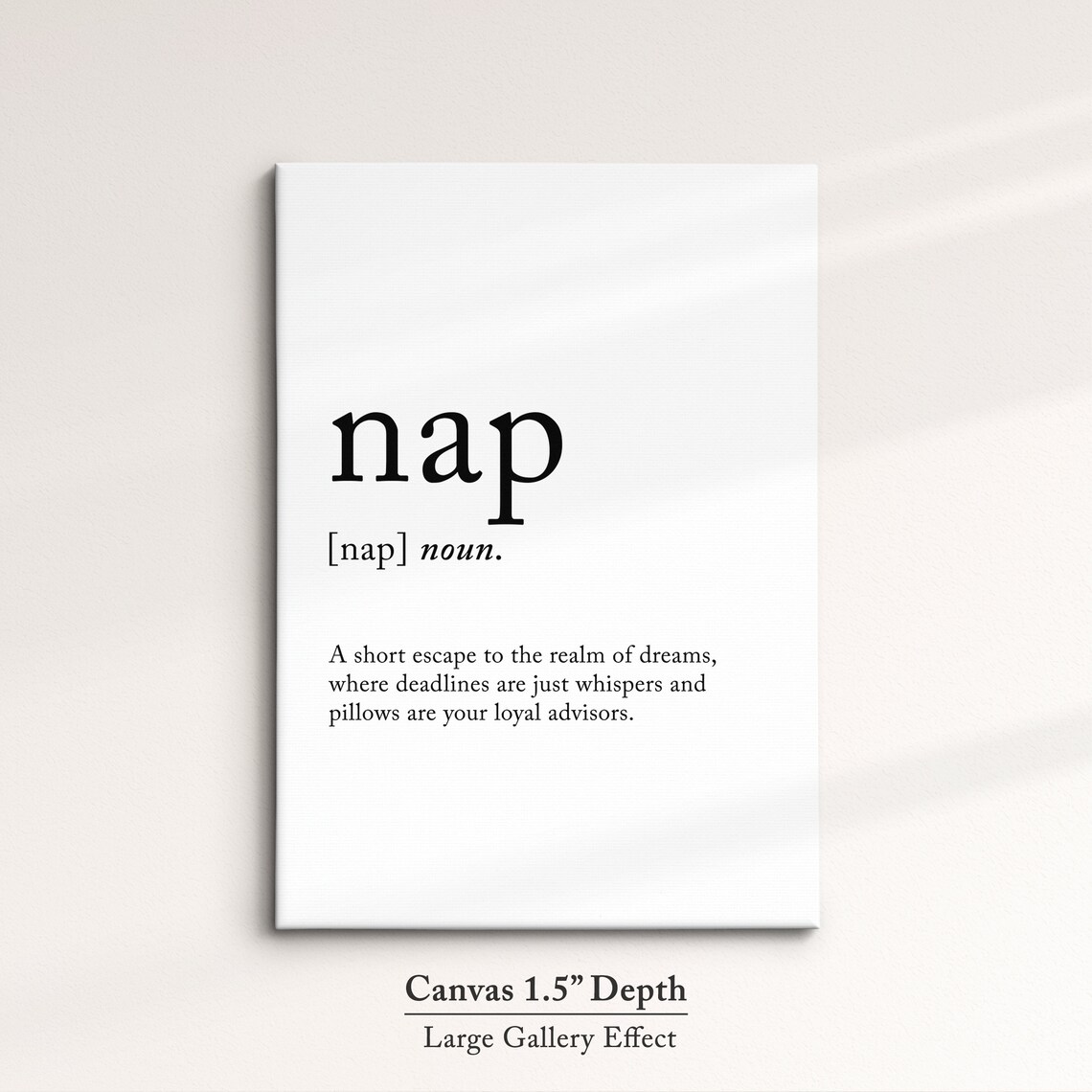 Nap Funny Definition Dictionary Quote Minimalist Framed Print Framed Wall Art Poster Home Decor Interior Funny Gifts For Students - Image 3