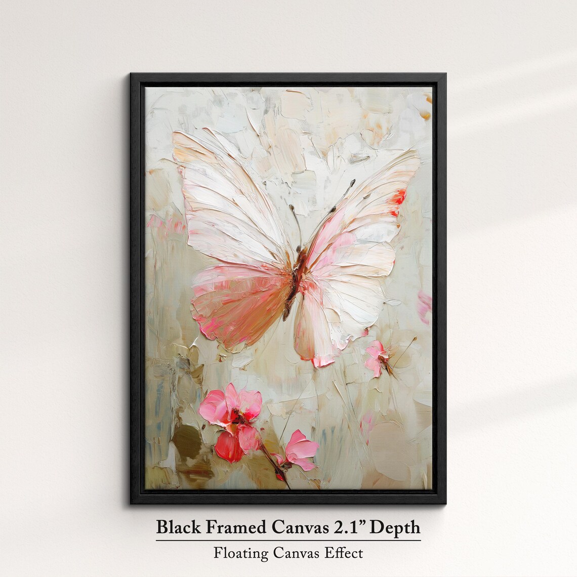 Colorful Abstract Butterfly Oil Painting Art Print - Image 2