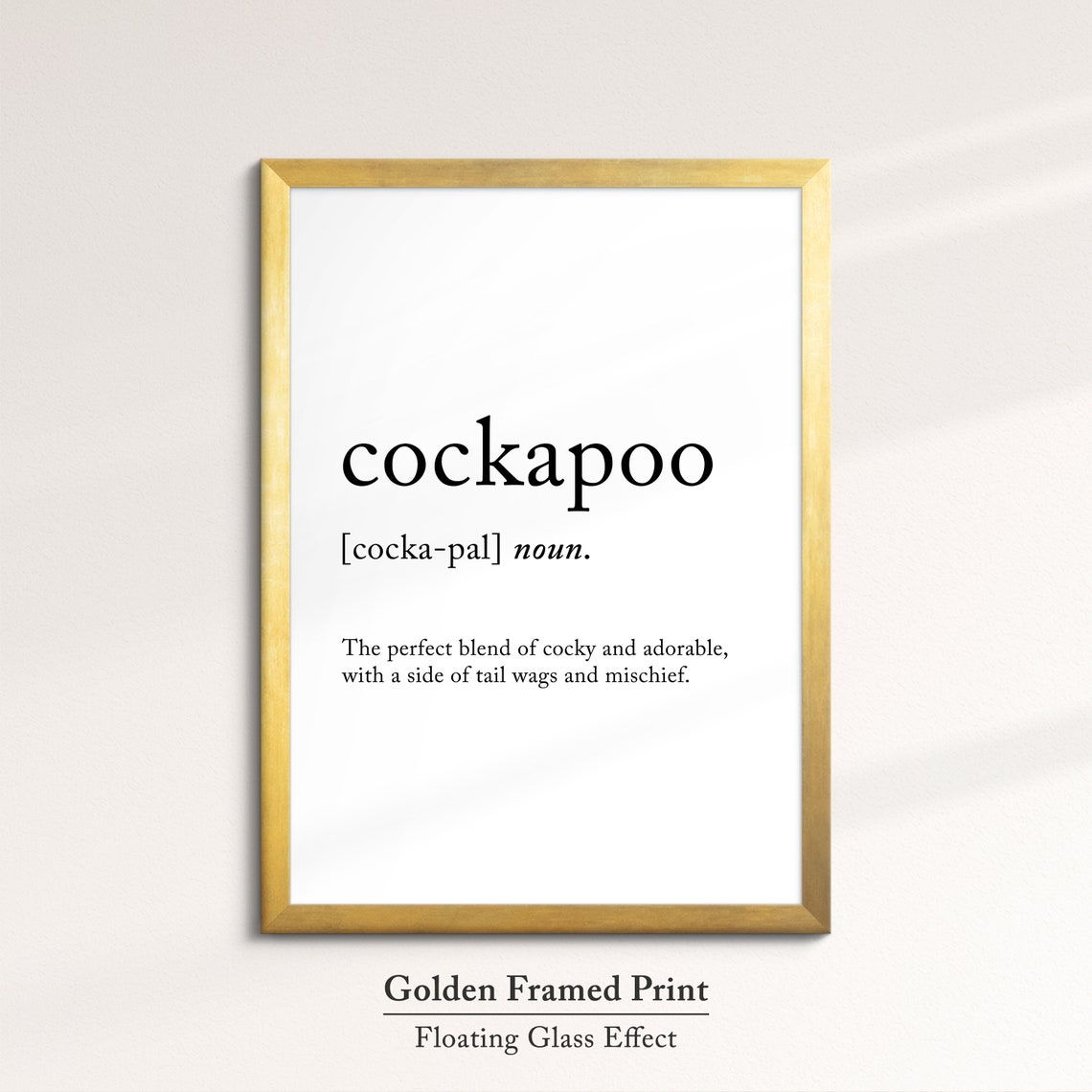 Cockapoo Funny Dictionary Definition Quote Minimalist Dog Breed Poster - Image 5