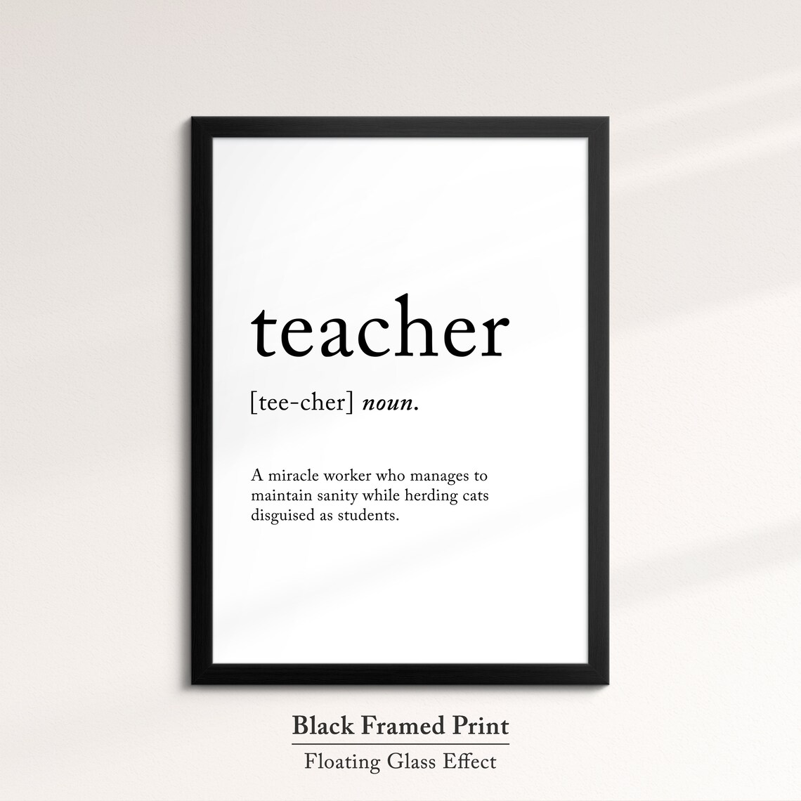 Teacher Funny Definition Dictionary Quote Minimalist Framed Print Framed Wall Art Poster Home Decor Interior Gifts For Teachers - Image 8