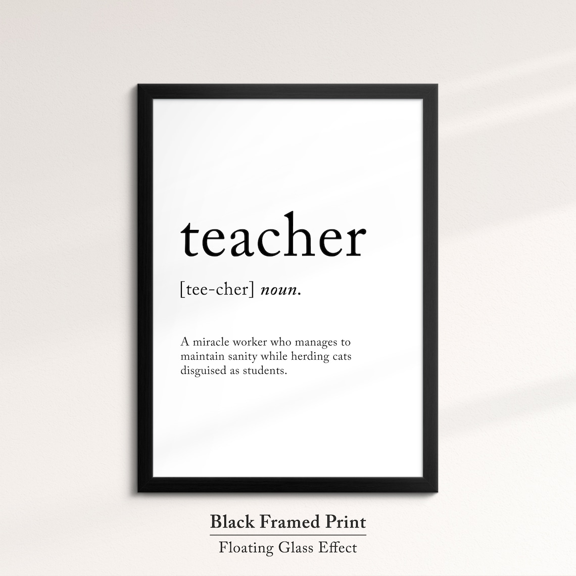 Teacher Funny Dictionary Definition Quote Minimalist Poster Gift - Image 8