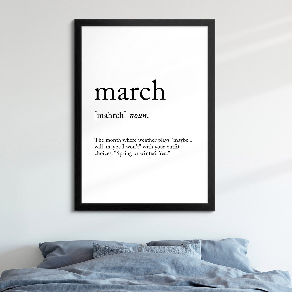 March Minimalist Definition Quote Word Art Framed Print Framed Female Wall Art Lady Poster Feminine Home Decor Gifts For Her - Image 8