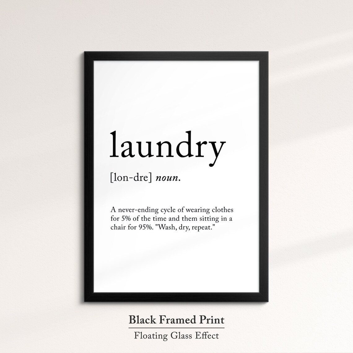 Laundry Minimalist Definition Quote Word Art Framed Print Framed Female Wall Art Lady Poster Feminine Home Decor Gifts For Her - Image 5